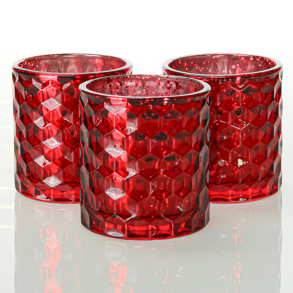 Richland Votive Holder Honeycomb Red Mercury| 