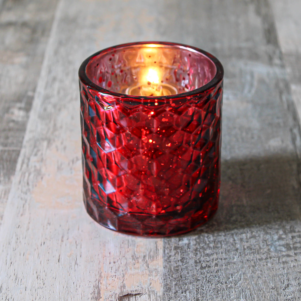 Richland Votive Holder Honeycomb Red Mercury| 