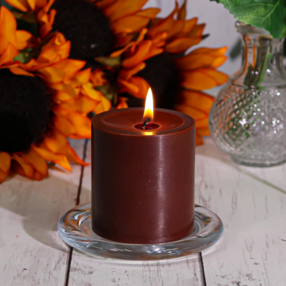 Richland Pillar Candle 3"x3" Brown - view 2