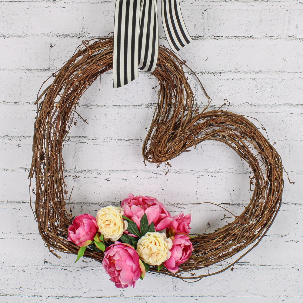 Handmade Large 26" Grapevine Heart Wreath| 
