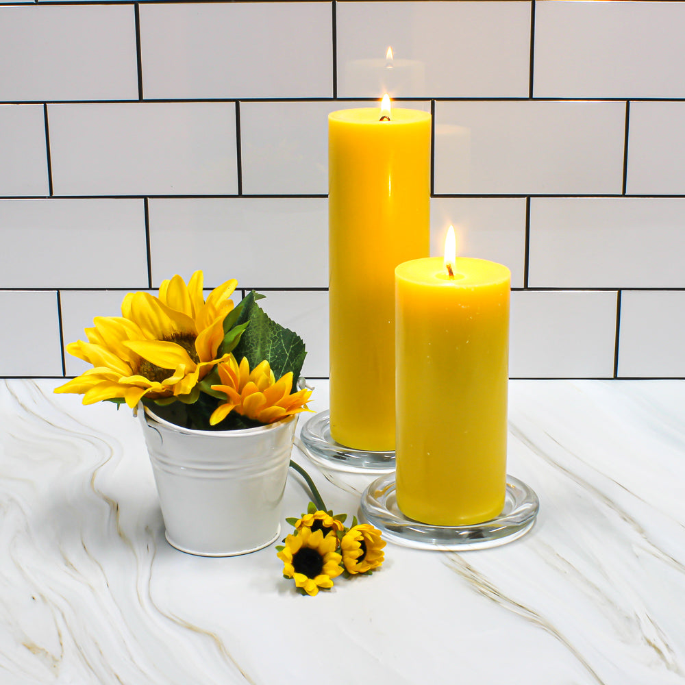 Richland Pillar Candles 3"x6" Yellow| Pillar-...