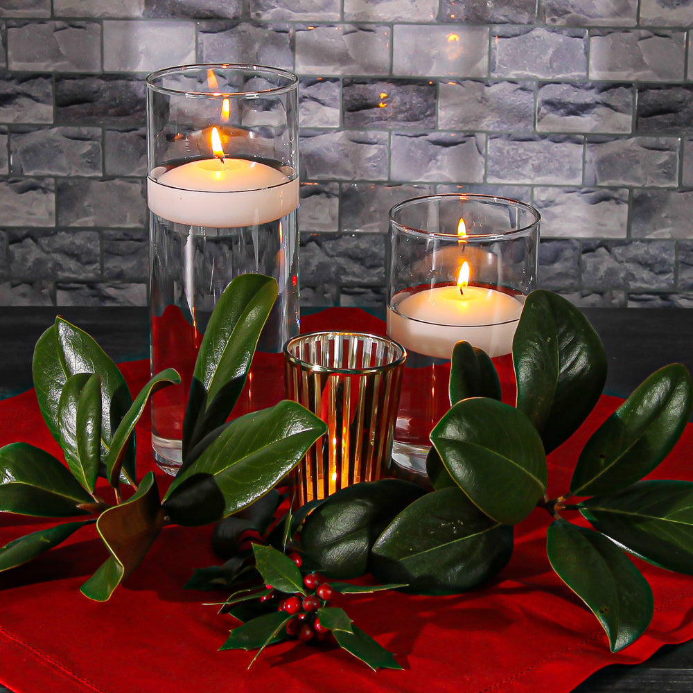 Eastland Cylinder Floating Candle Holder 3.25"x10.5" Set of 12| FH-5629_12