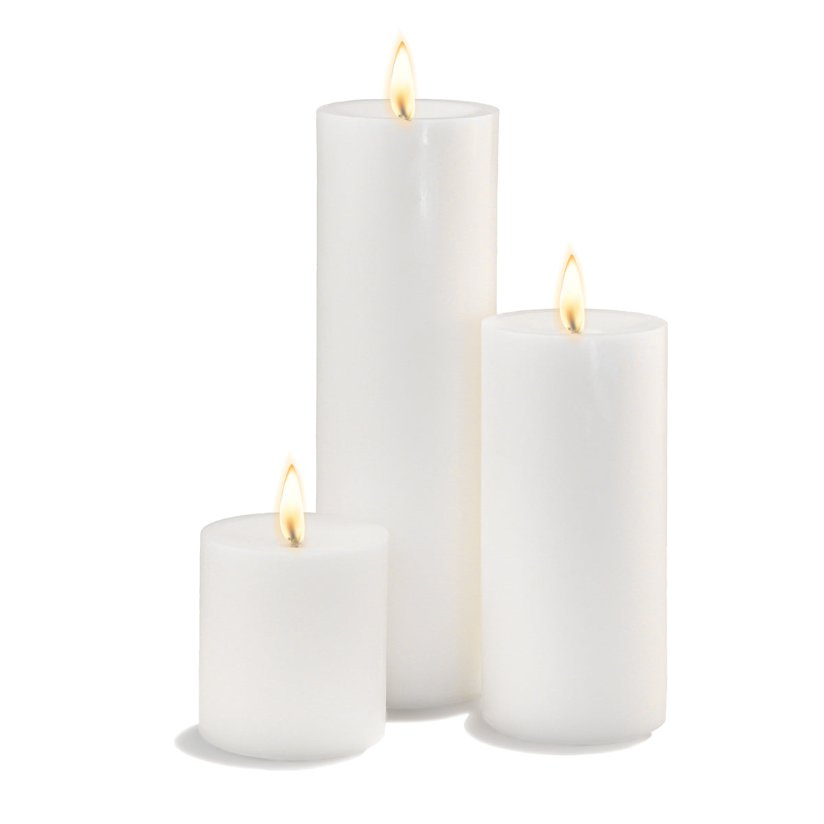 Richland Pillar Candles 3"x3", 3"x6" & 3"x9" White - view 1