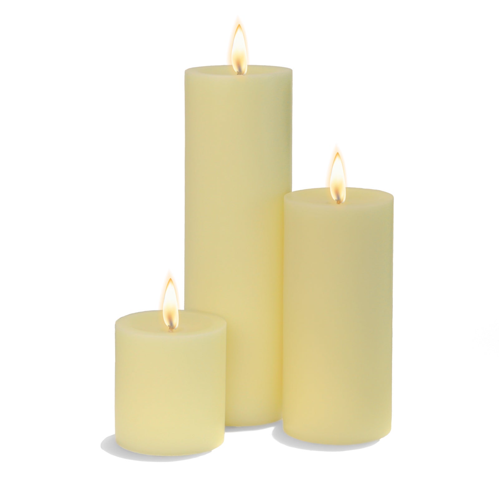 Richland Pillar Candles 3"x3", 3"x6" & 3"x9" Ivory| 