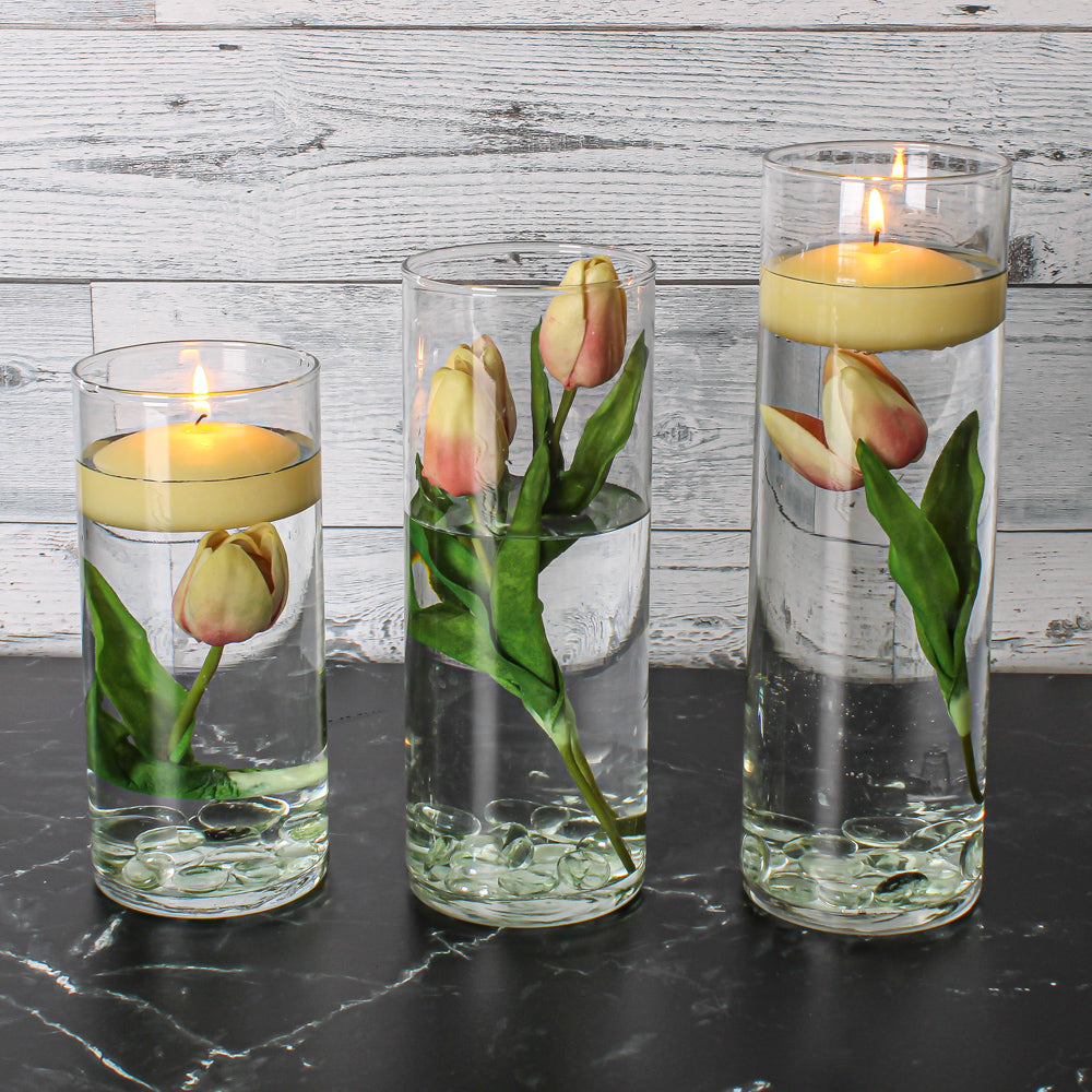 Eastland Cylinder Vases 7.5" , 9" & 10.5"  - view 2
