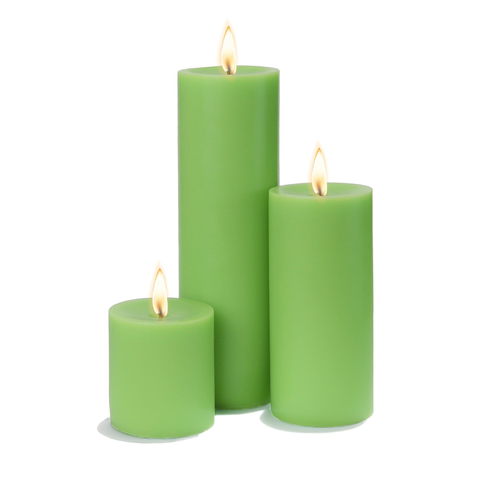 Richland Pillar Candles 3"x3", 3"x6" & 3"x9" Green| Pillars...