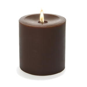 1 of 3: Richland Pillar Candle 3"x3" Brown
