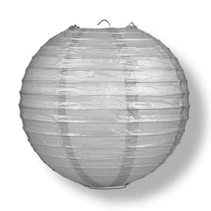 12" Metallic Silver Paper Lantern