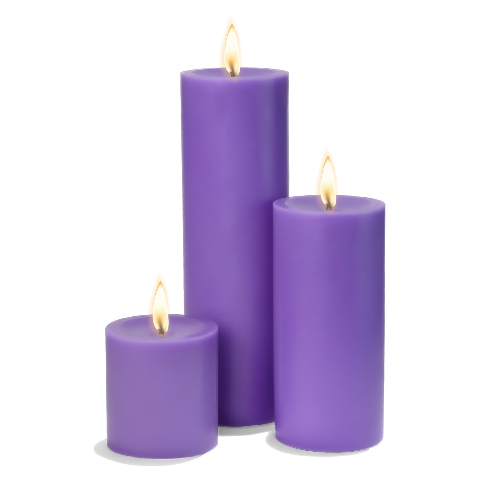 Richland Pillar Candles 3"x3", 3"x6" & 3"x9" Lavender| 