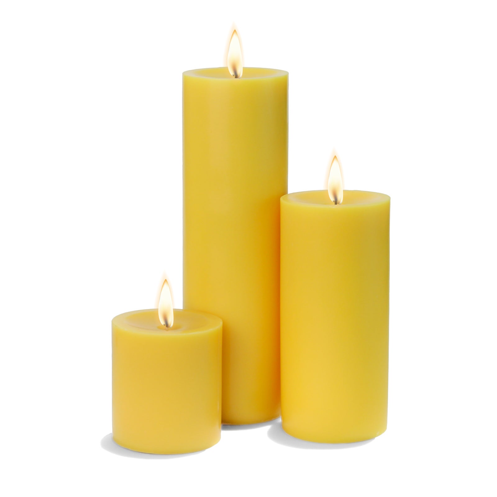 Richland Pillar Candles 3"x3", 3"x6" & 3"x9" Yellow| Pillars...