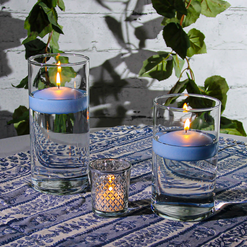Richland Floating Candles 3" Light Blue Set of 24