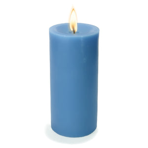 2 of 2: Richland Pillar Candles 3"x6" Light Blue
