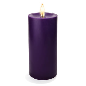 1 of 2: Richland Pillar Candles 3"x6" Purple