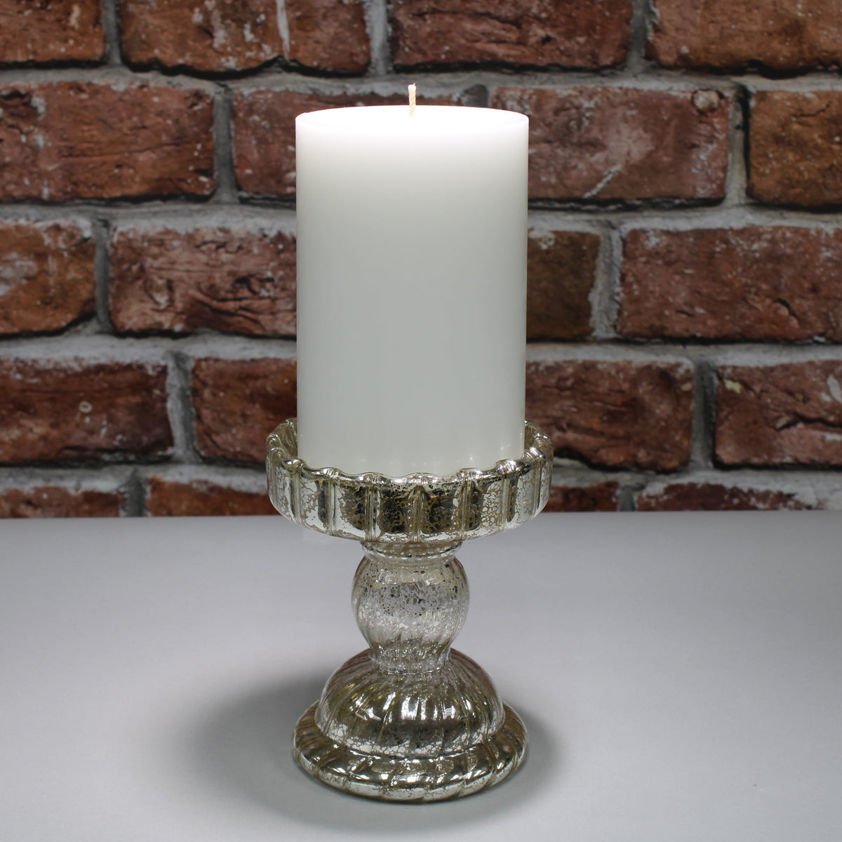 Richland 4" x 6" White Pillar Candle - view 4