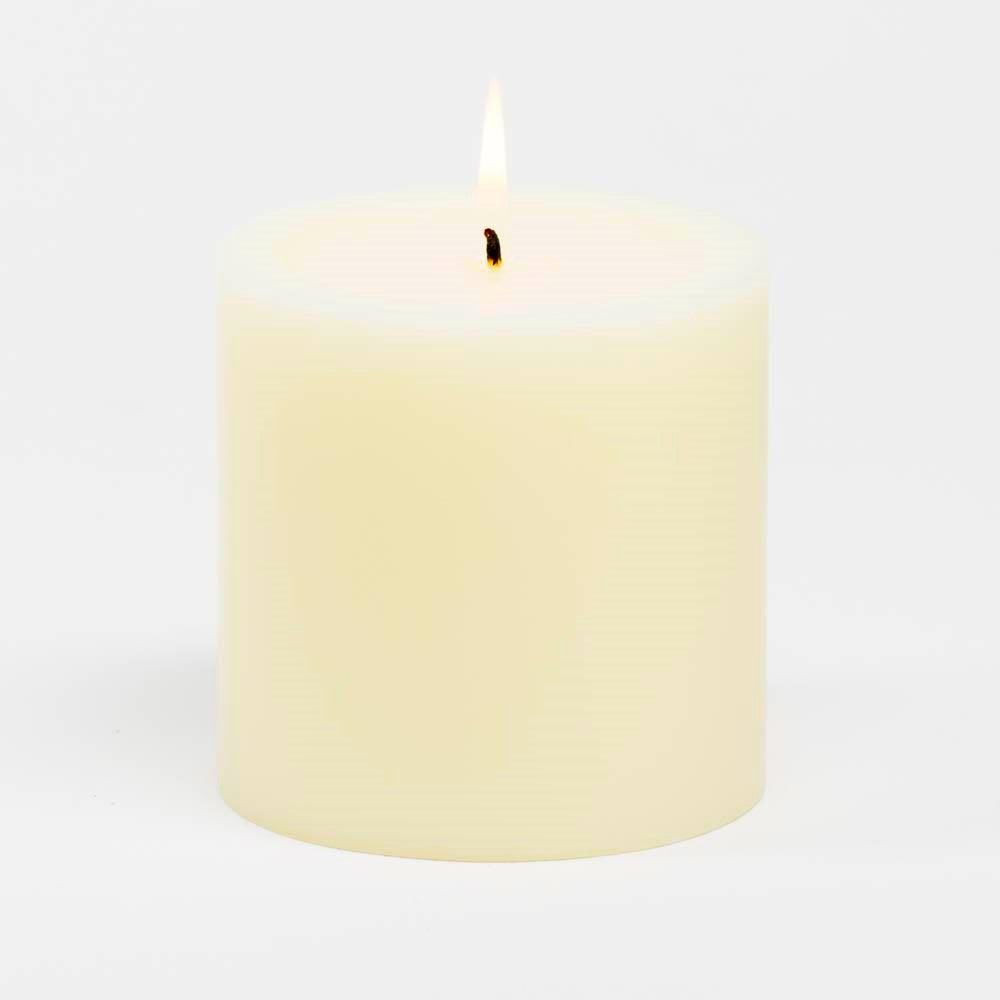 Richland 4" x 4" Ivory Pillar Candle| 