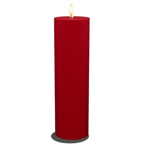 3 of 3: Richland 4" x 12" Red Pillar Candle