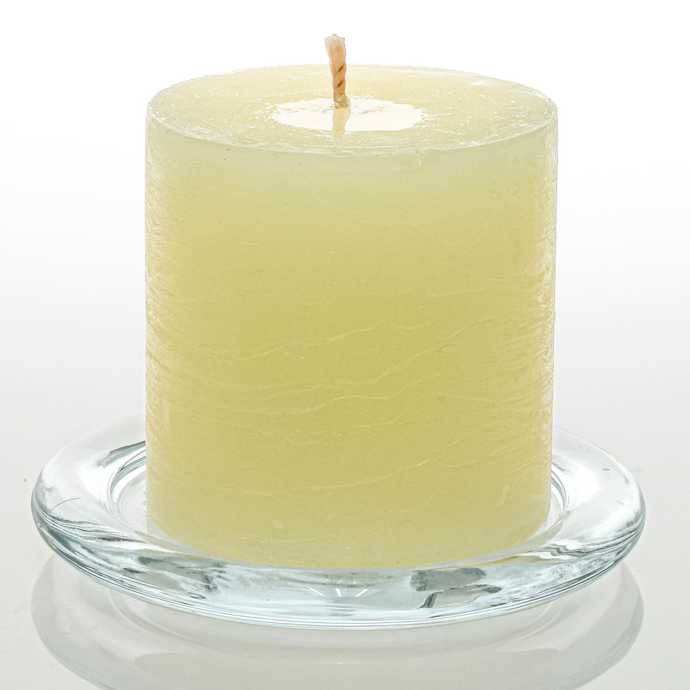 Richland Rustic Pillar Candle 3"x 3" Ivory Set of 48| 6704_48