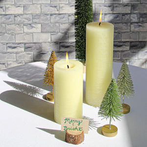 Richland Rustic Pillar Candle 3"x 6" Ivory Set of 6
