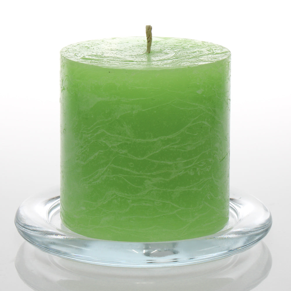 Richland Rustic Pillar Candle 3"x 3" Green Set of 48 - view 1