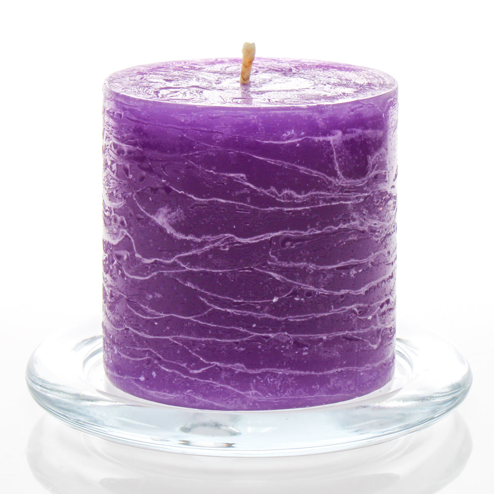 Richland Rustic Pillar Candle 3"x 3" Lavender| 6713_01