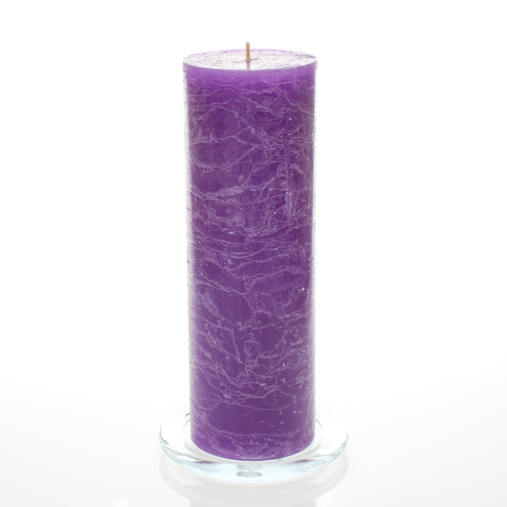 Richland Rustic Pillar Candle 3"x 9" Lavender| 6715_01