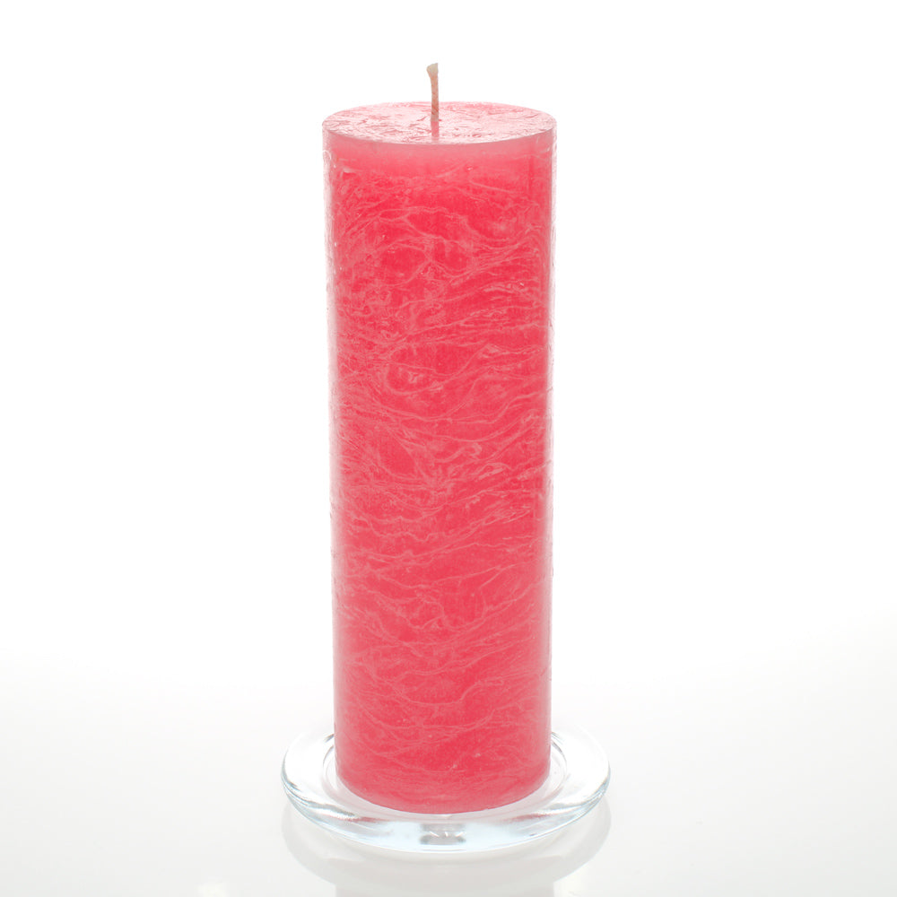Richland Rustic Pillar Candle 3"x 9" Pink Set of 12| 6727_12