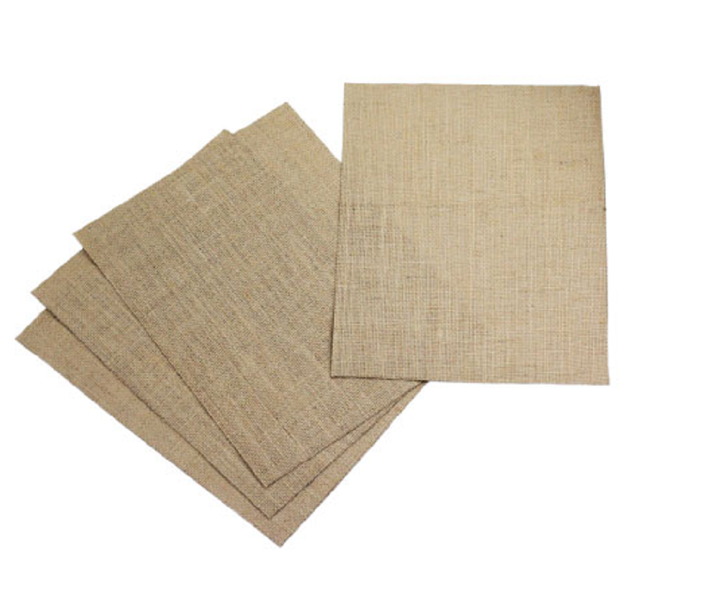 Pack of 6 Burlap Laminated Craft Sheets 8.5x11| 