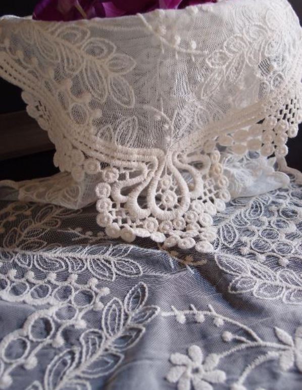 lace table runner chair sash ivory 12 x 74