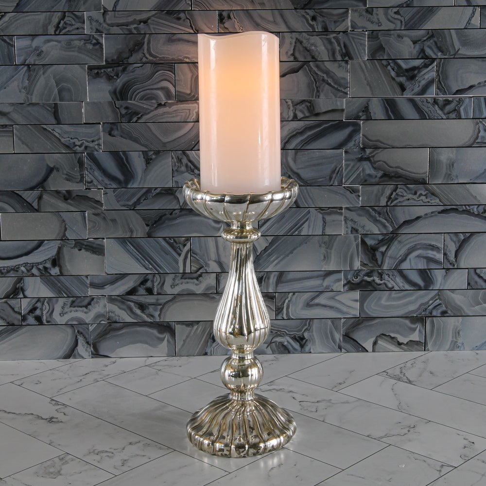 Richland Flameless LED Wavy Top Pillar Candle White 3"x6" Set of 6 - view 2