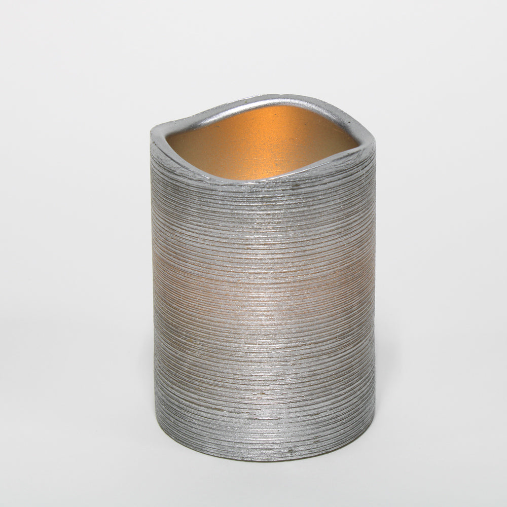 Richland Silver Metallic Wavy Top LED Candle| 7171_12