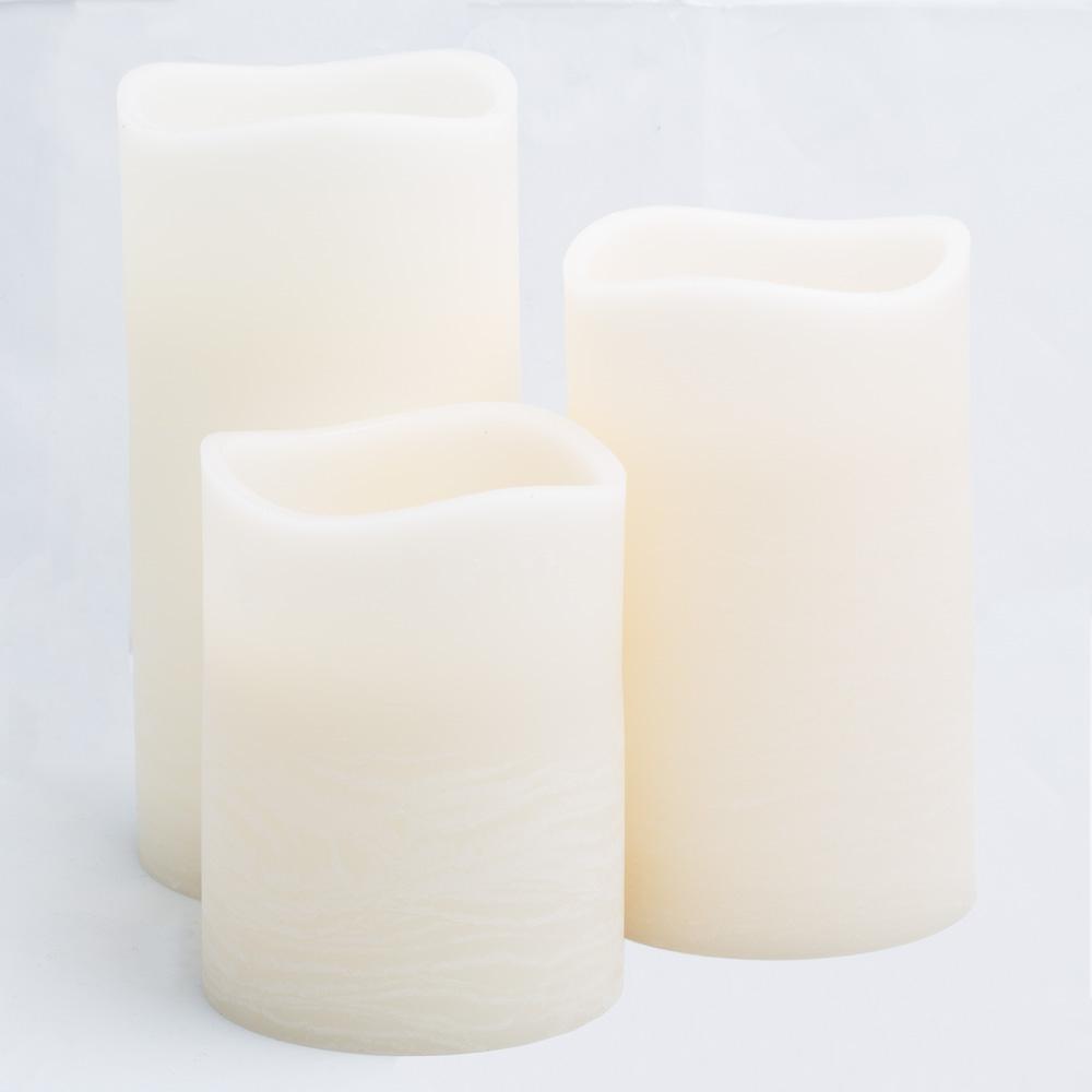 richland led big pillar candles ivory 6 x 12 - view 5