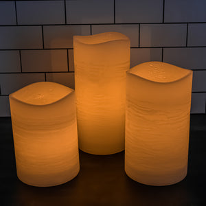 Richland LED Big Pillar Candles Ivory 6”