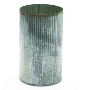 Norah Corrugated Zinc Vase 7"