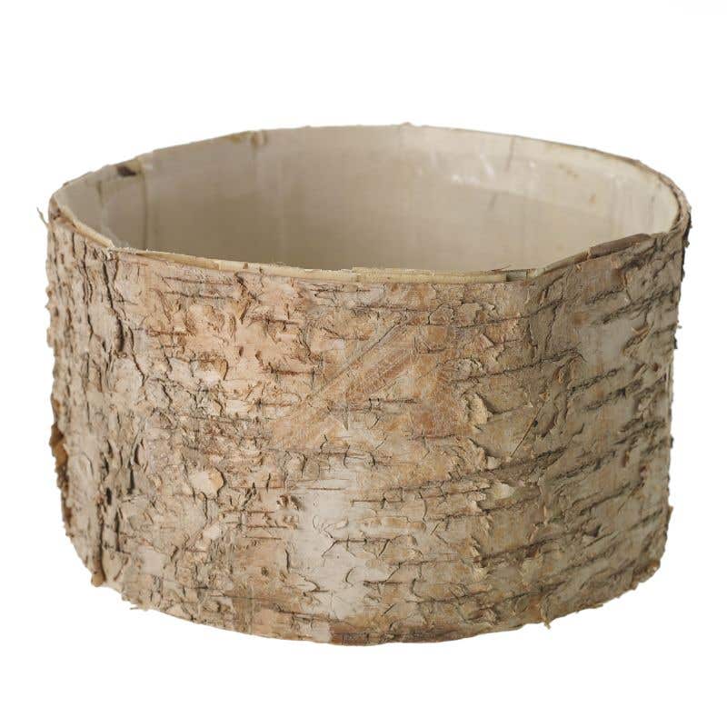 bark planter pot Birch Bark Planter Pot 7.5x4 w/Liner