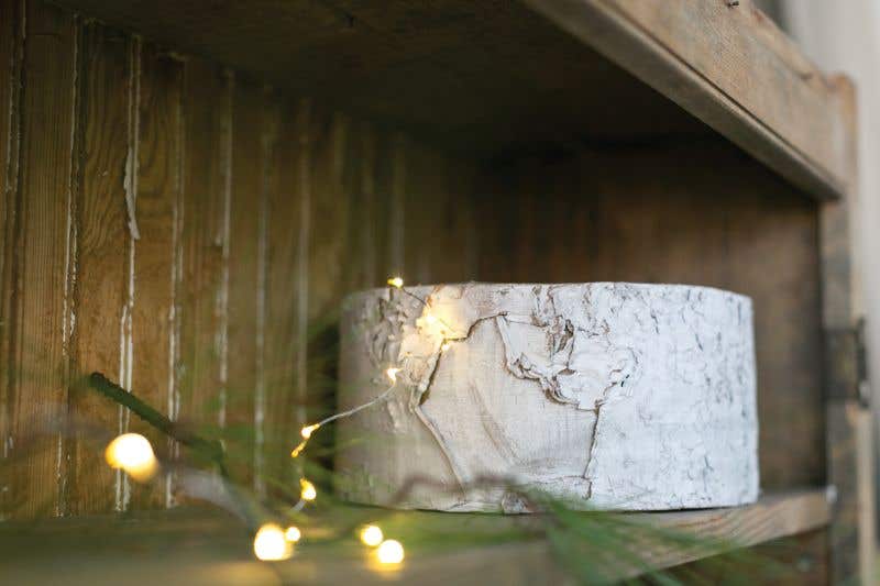 Whitewashed Birch Bark Bowl Vase 10x4.7 - view 4