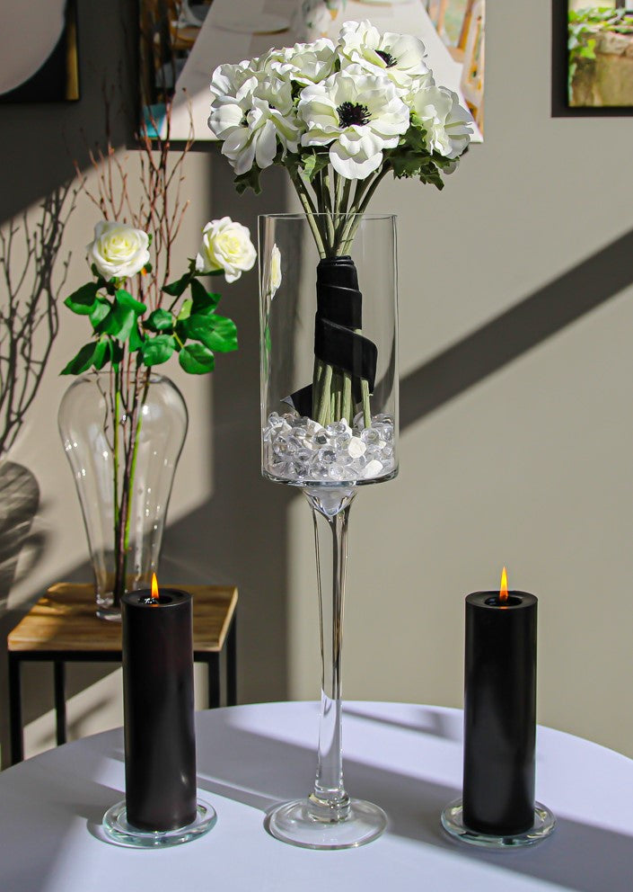 Richland Pillar Candles 3"x9" Black Set of 24 - view 2
