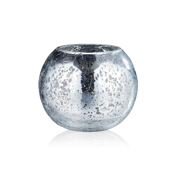 mercury glass silver ivy bowl 5 2 x 6 25| 