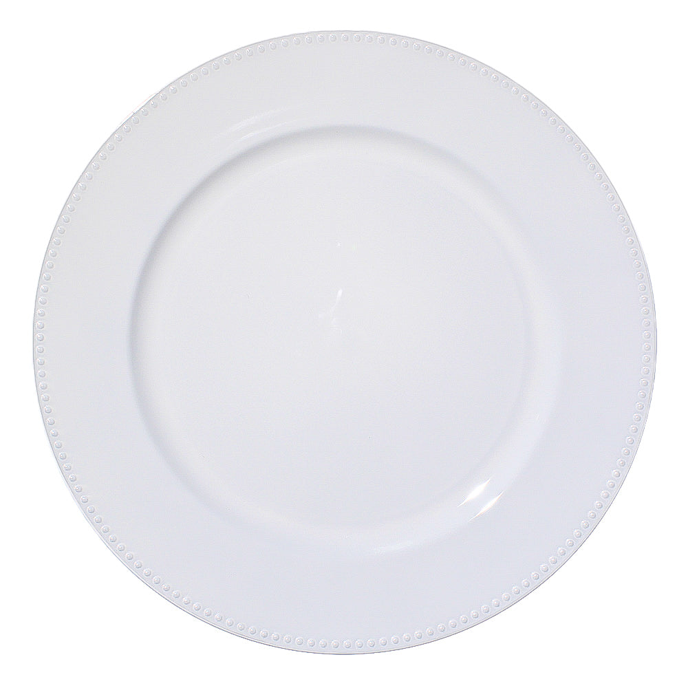Richland Beaded Charger Plate 13" White| 9016_12