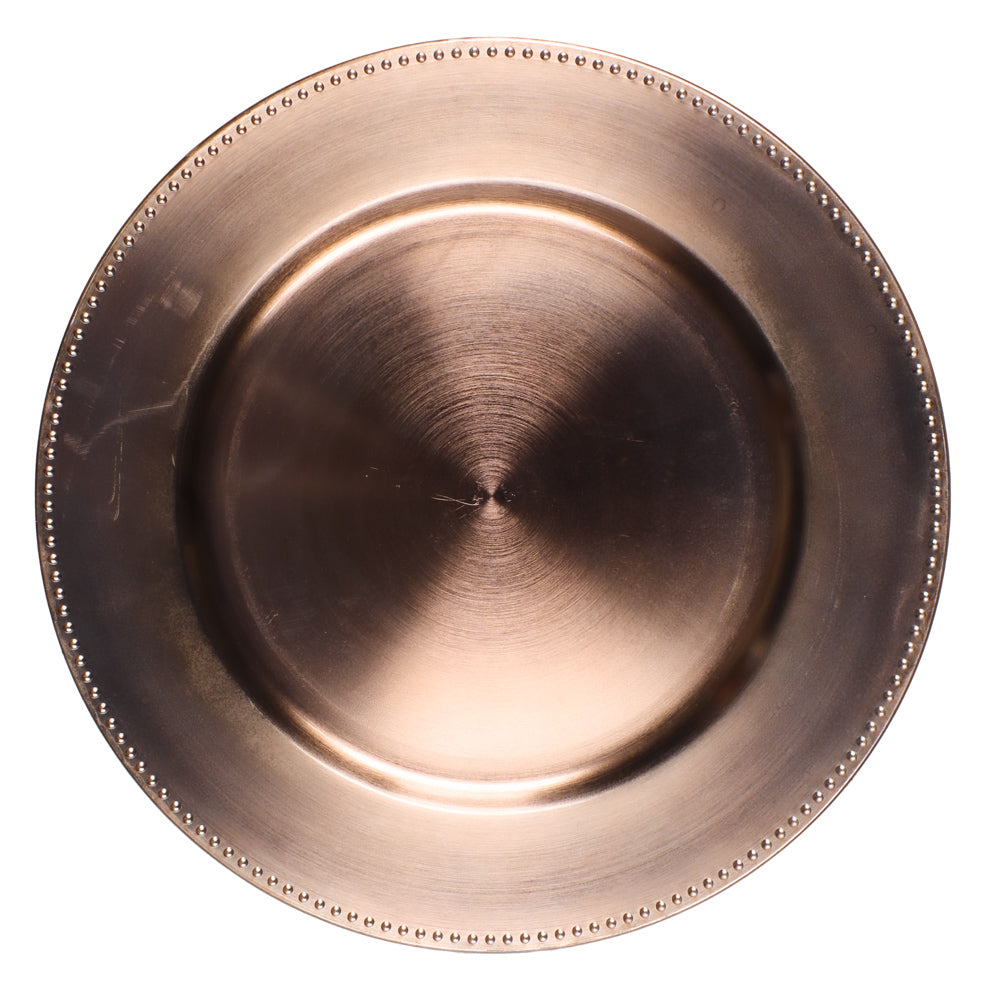 Richland Beaded Charger Plate 13" Rose Gold - view 1