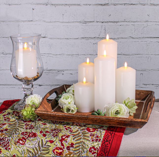 Richland Bullet LED Wax Candle 3"x4", 3"x6", & 3"x8" Set of 18 - view 4
