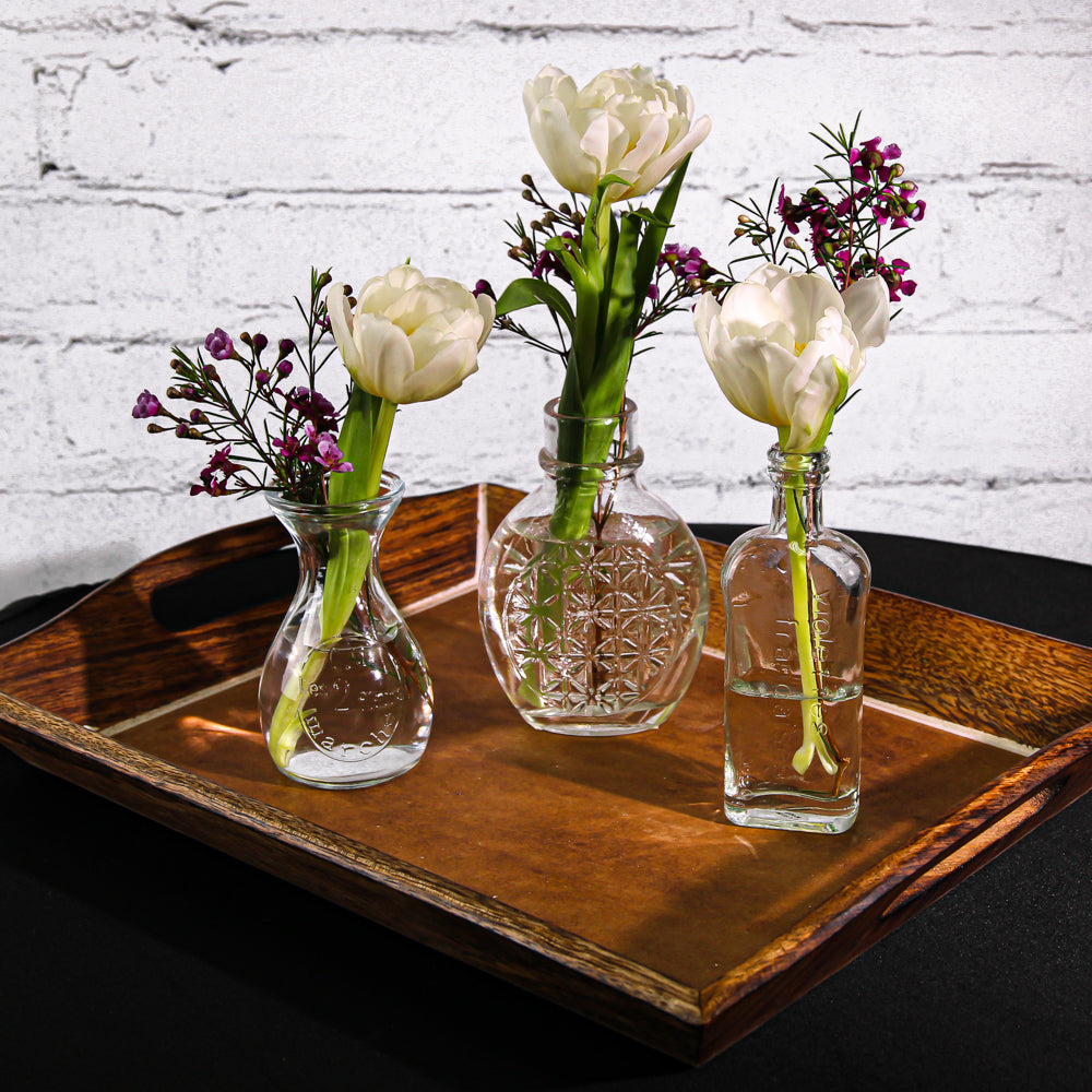 richland glass bud vase clear teardrop set of 36| 9644_36