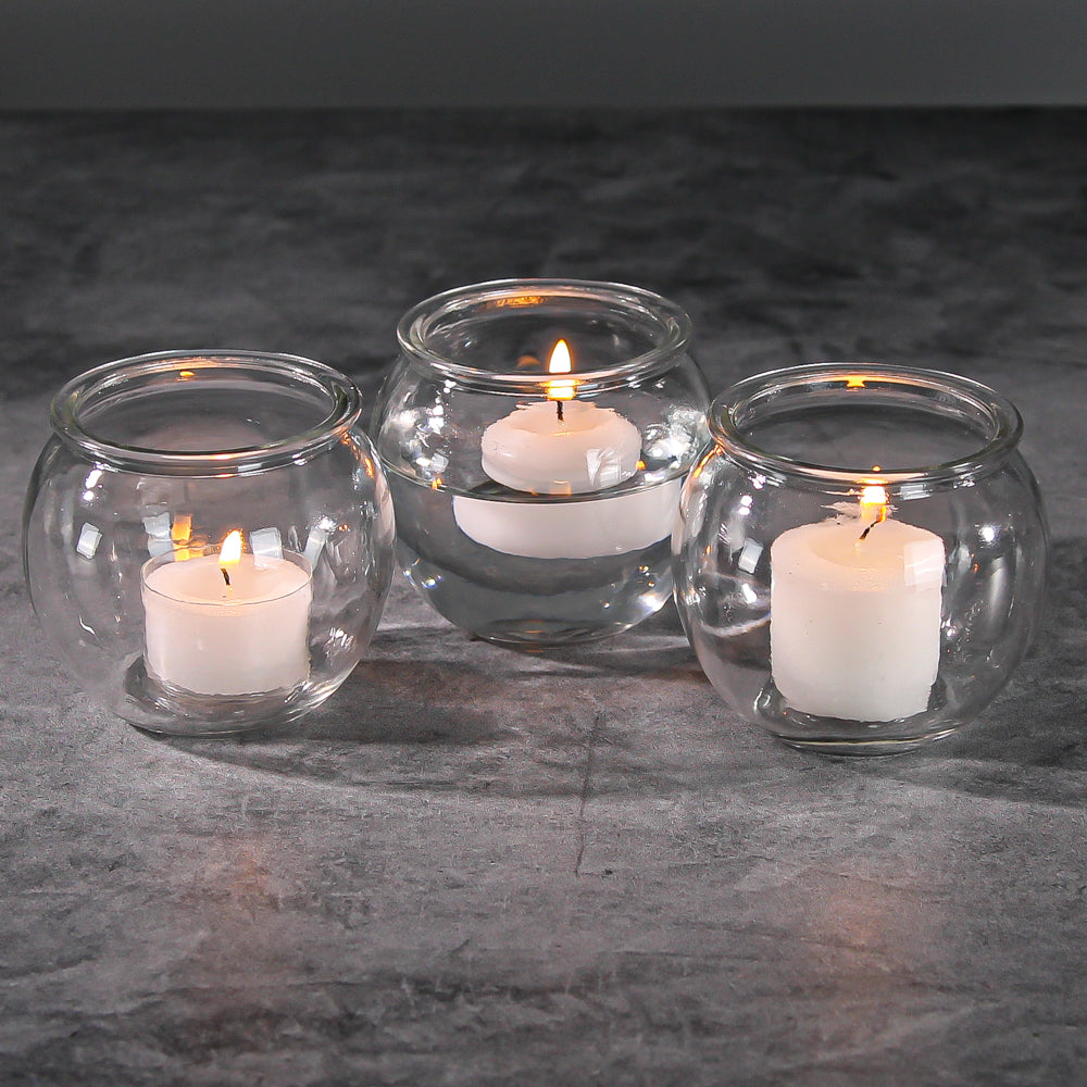 Richland Bubble Ball Vase with Rim 3" Set of 48