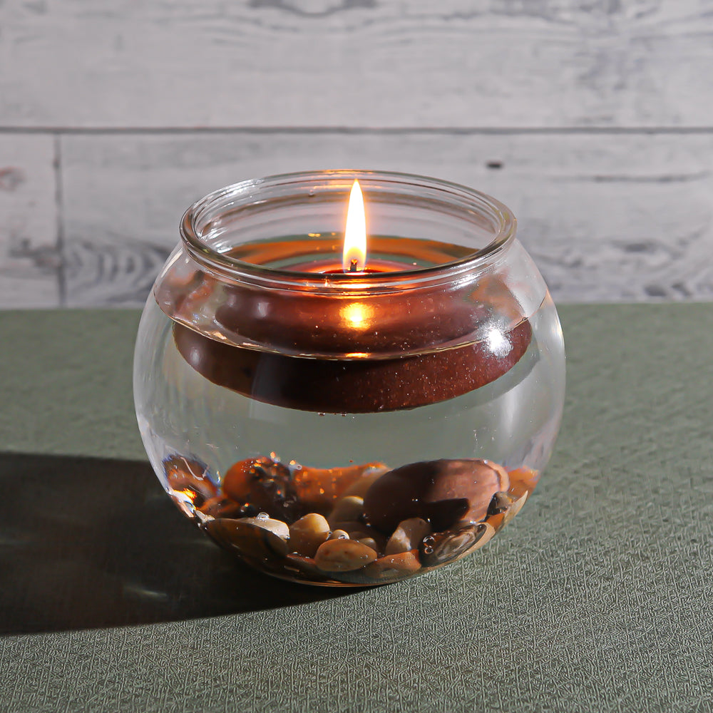 richland floating candles 3 brown set of 72