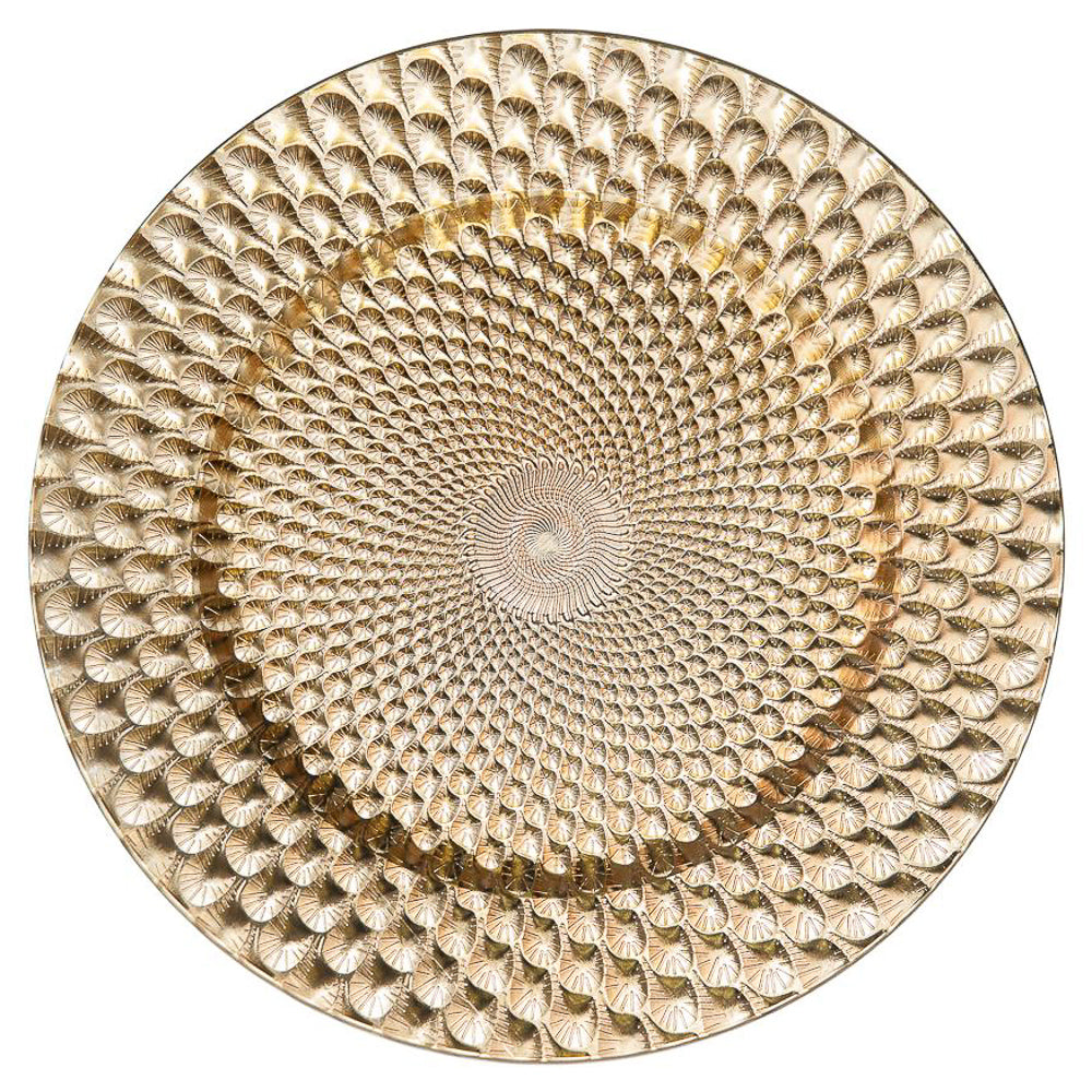 Richland 13" Gold Art Deco Charger Plate| 