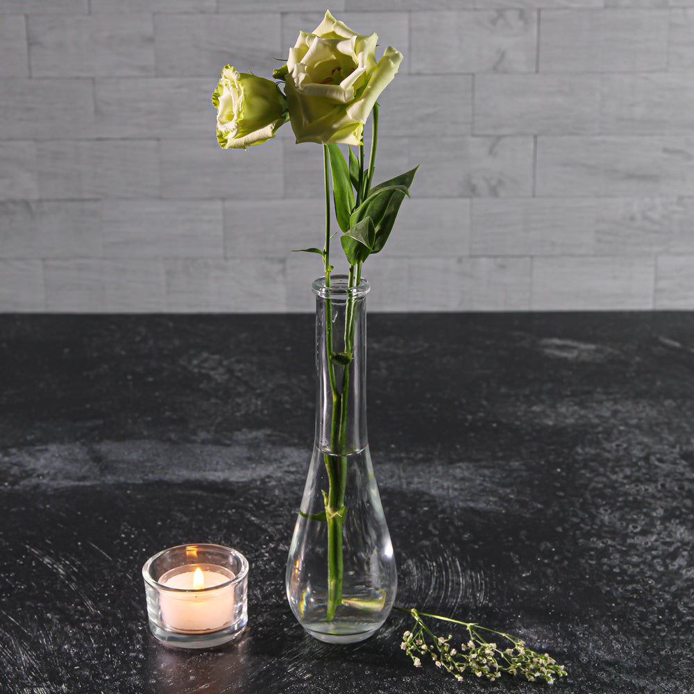Richland Clear Round Teardrop Bud Vase 7” Set of 48| 9269_48