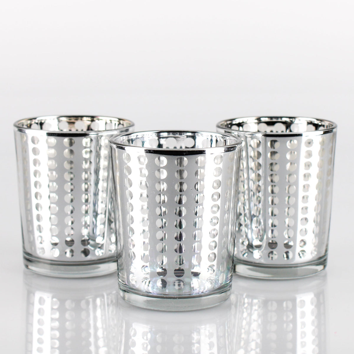 Richland Silver Dotted Glass Holder – Small Set of 72 - view 1