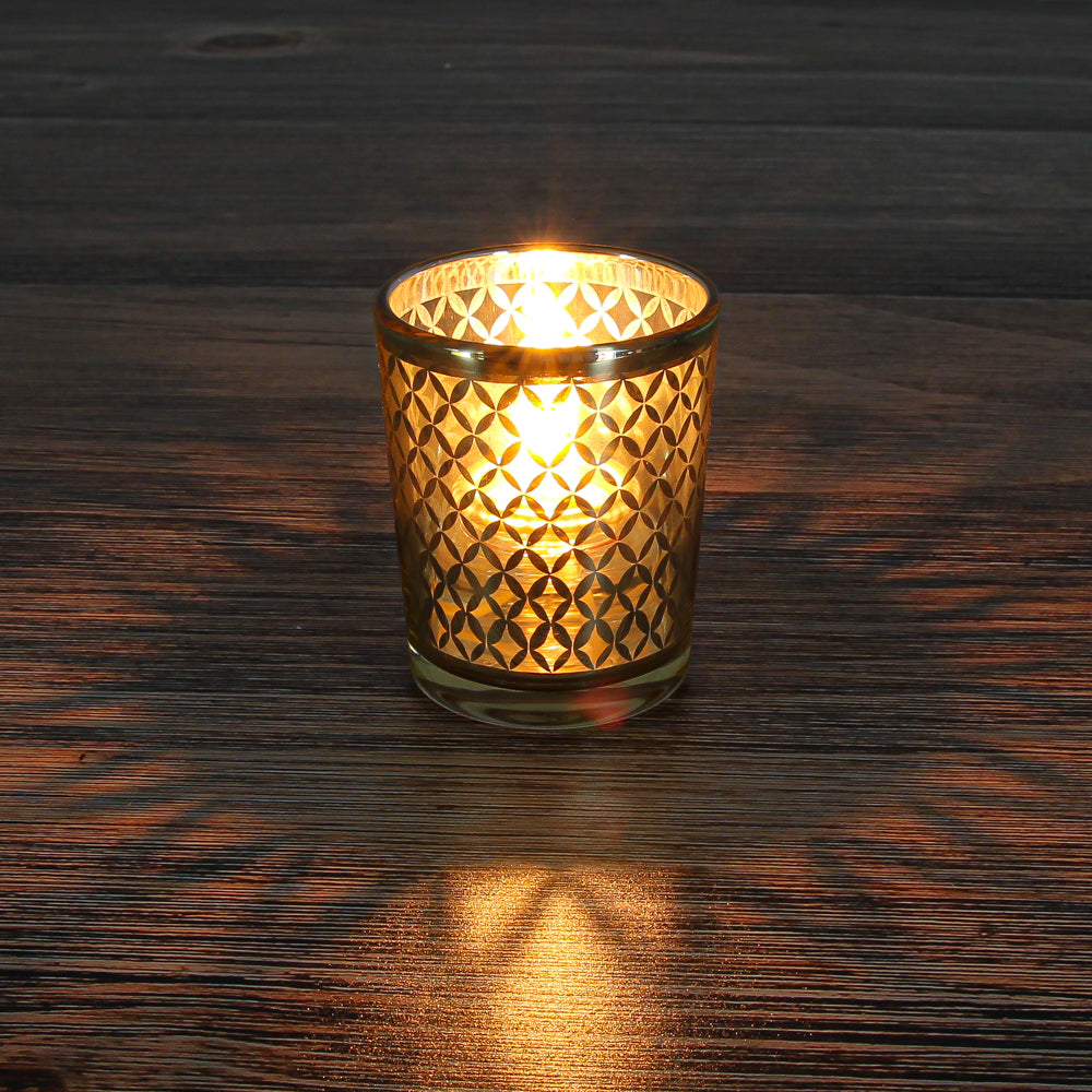 Richland Gold Lattice Glass Holder - Small| 9372_12