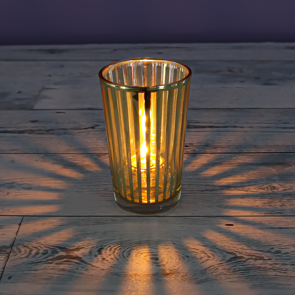 Richland Gold Stripe Glass Holder - Large| 9380_48