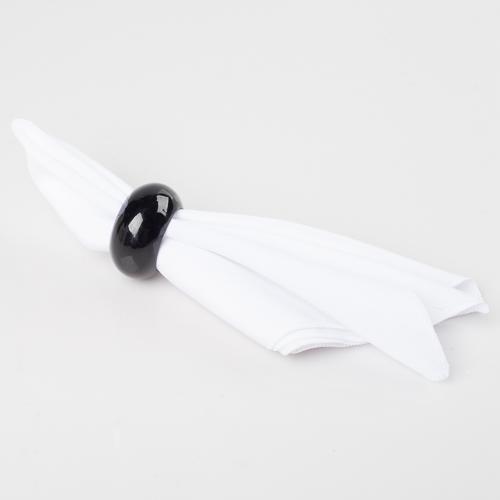 Richland Napkin Ring 2.3" Black Set of 12 - view 3