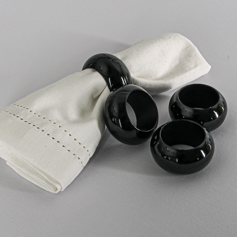 richland napkin ring 2 3 black set of 48| 9503_48